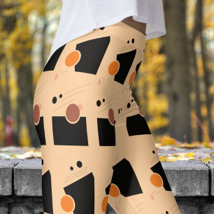 Abstraktes Muster des dynamischen Peach Leggings