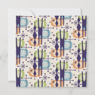 Abstraktes Muster des modernen Atomzeitalters Mitt Einladung