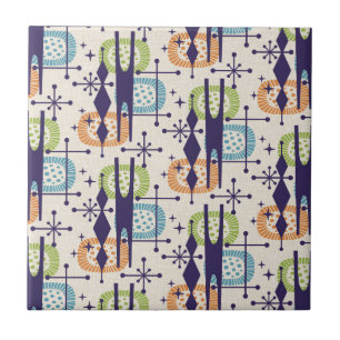 Abstraktes Muster des modernen Atomzeitalters Mitt Fliese