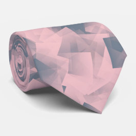 Abstraktes Muster des Pink Gray Kubismus Krawatte
