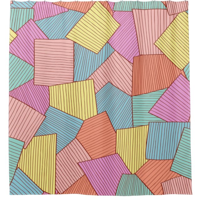 Abstraktes Muster Duschvorhang (Vorderseite)