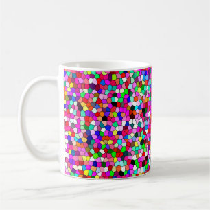 abstraktes Muster, farbige Mosaik-Tapete, geometri Kaffeetasse