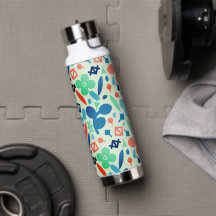 Abstraktes Muster für Blumen und geometrische Farb