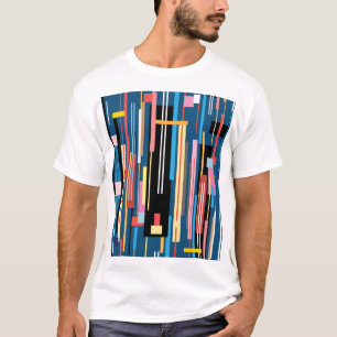 Abstraktes Muster für den Bright Strip T-Shirt