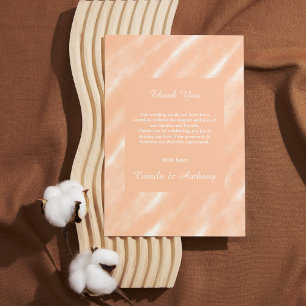 Abstraktes Muster für die Farbflora des Peach Fuzz Dankeskarte