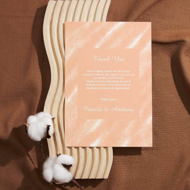 Abstraktes Muster für die Farbflora des Peach Fuzz Dankeskarte (Von Creator hochgeladen)