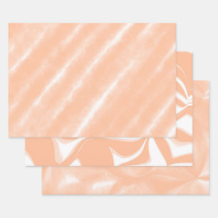 Abstraktes Muster für die Farbflora des Peach Fuzz Geschenkpapier Set