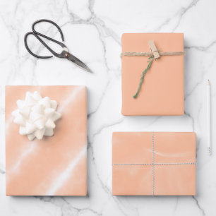 Abstraktes Muster für die Farbflora des Peach Fuzz Geschenkpapier Set