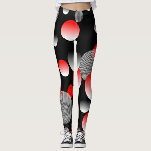 ABSTRAKTES MUSTER FÜR ROTE BLÖCKE LEGGINGS