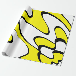 Abstraktes Muster - gelb Geschenkpapier