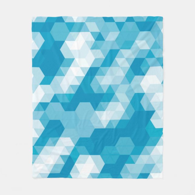 Abstraktes Muster geometrischer Formen Fleecedecke (Vorderseite)