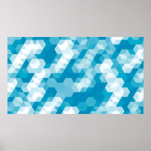 Abstraktes Muster geometrischer Formen Poster