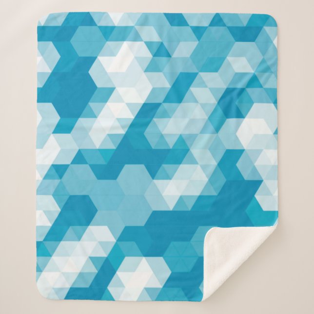 Abstraktes Muster geometrischer Formen Sherpadecke (Vorderseite)