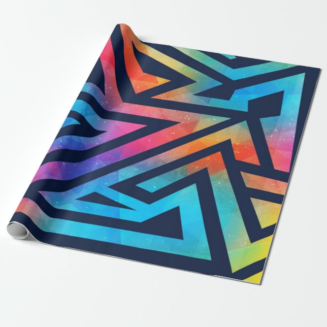 Abstraktes Muster Geschenkpapier (Ungerollt)