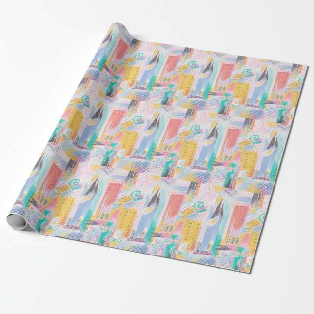 Abstraktes Muster Geschenkpapier (Ungerollt)
