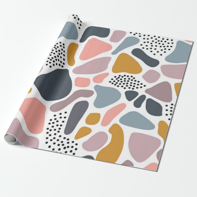 Abstraktes Muster Geschenkpapier (Ungerollt)