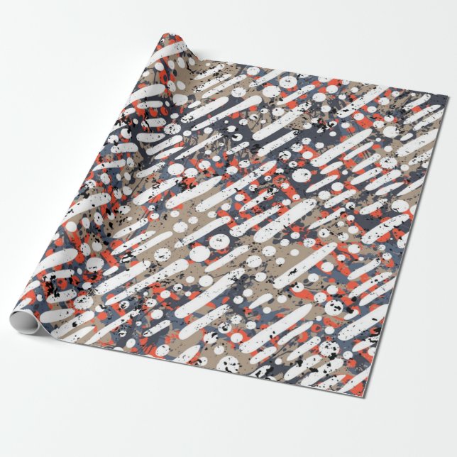 Abstraktes Muster Geschenkpapier (Ungerollt)