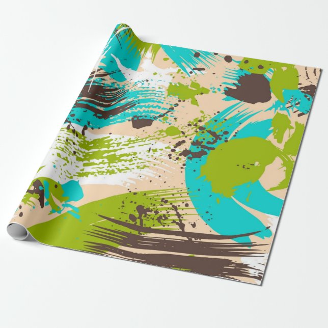 Abstraktes Muster Geschenkpapier (Ungerollt)
