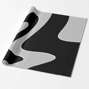 Abstraktes Muster - grau Geschenkpapier