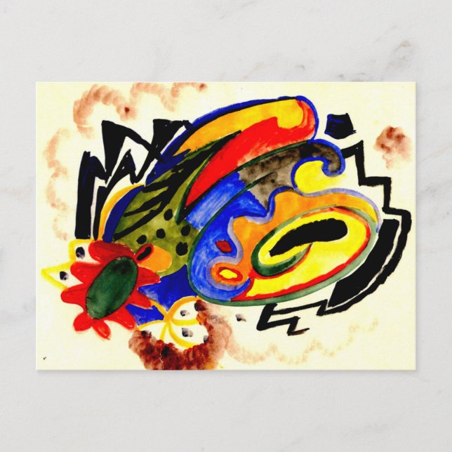 Abstraktes Muster I von August Macke Postkarte (Vorderseite)