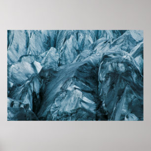 Abstraktes Muster im Gletscher Island Poster