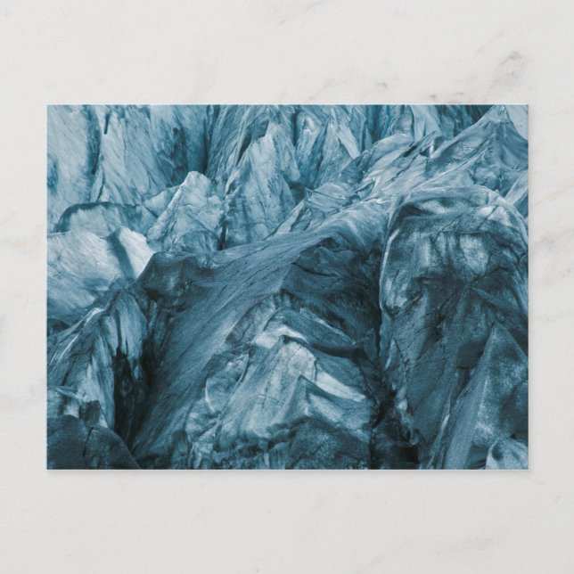 Abstraktes Muster im Gletscher | Island Postkarte (Vorderseite)