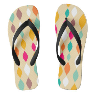 abstraktes Muster im Retro-Stil Flip Flops