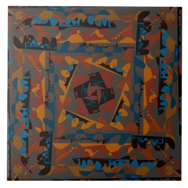 Abstraktes Muster im Südwesten Fliese (Vorderseite)