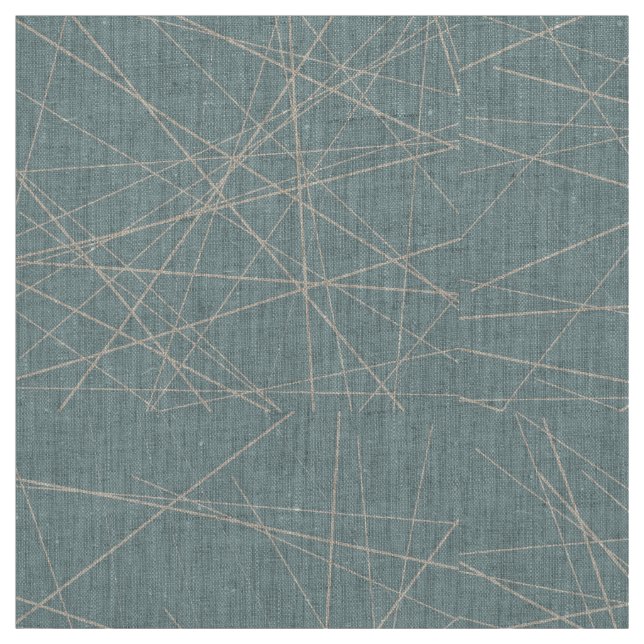 Abstraktes Muster in Beige und Aqua Stoff (Muster)