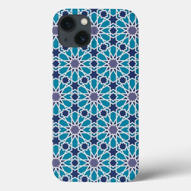 Abstraktes Muster in Blau und Grau Case-Mate iPhone Hülle (Rückseite)