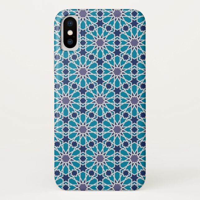 Abstraktes Muster in Blau und Grau Case-Mate iPhone Hülle (Rückseite)