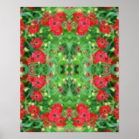 Abstraktes Muster in den roten Zinnia-Blume