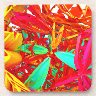 Abstraktes Muster in lebhaften Farben Getränkeuntersetzer