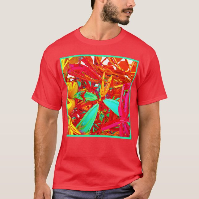 Abstraktes Muster in lebhaften Farben T-Shirt (Vorderseite)