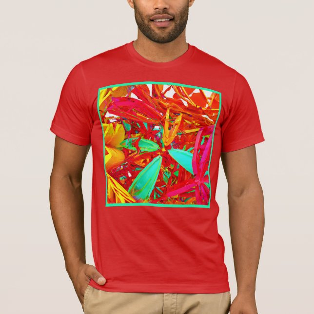 Abstraktes Muster in lebhaften Farben T-Shirt (Vorderseite)