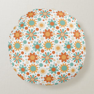 Abstraktes Muster in Retro-Färbung Rundes Kissen