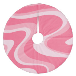 Abstraktes Muster in rosa, wirbeln Fleece Weihnachtsbaumdecke