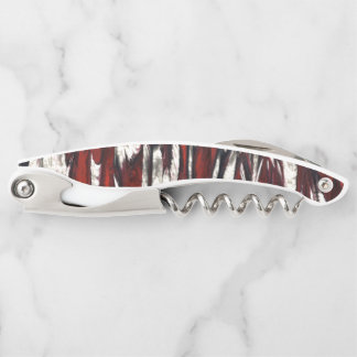 Abstraktes Muster in Rot Kellnermesser