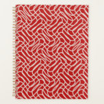 Abstraktes Muster in Rot und Creme Planer<br><div class="desc">Abstrakte Linie - rot und creme.</div>