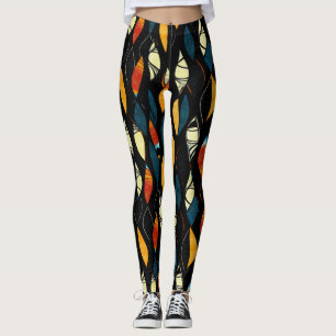 Abstraktes Muster in warmen Farben Leggings