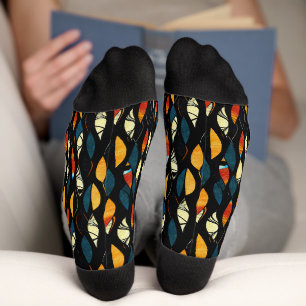Abstraktes Muster in warmen Farben Socken