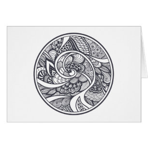 Abstraktes Muster in Zen-Gekritzel Art