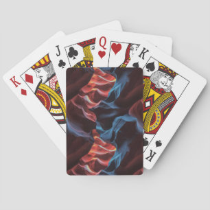 Abstraktes Muster inspiriert von Antelope Canyon Spielkarten