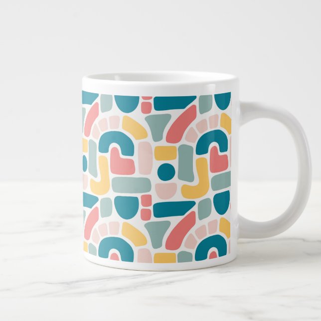 Abstraktes Muster Jumbo-Tasse (Rechts)