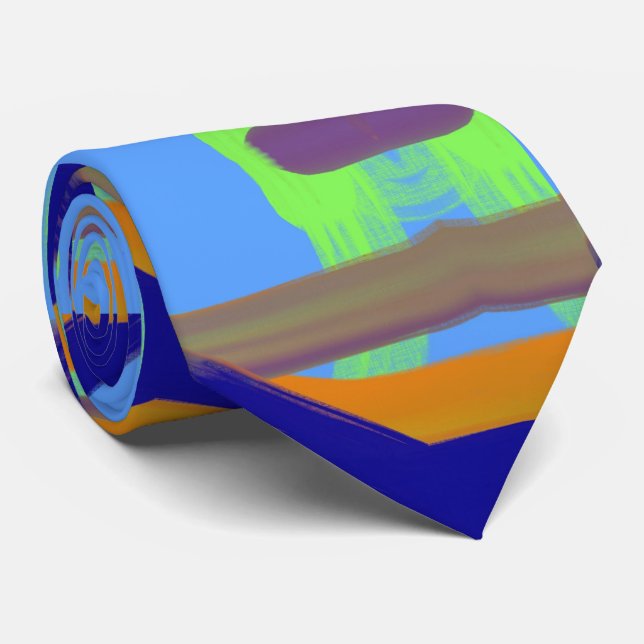 Abstraktes Muster Krawatte (Gerollt)