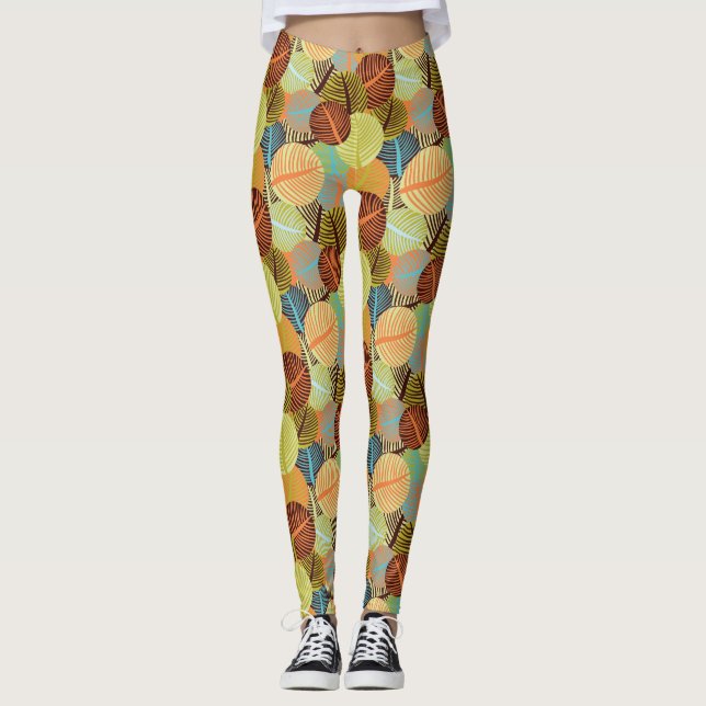 Abstraktes Muster Leggings (Vorderseite)
