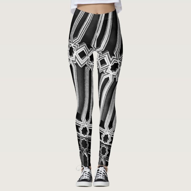 Abstraktes Muster Leggings (Vorderseite)