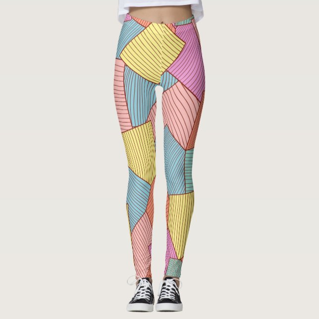 Abstraktes Muster Leggings (Vorderseite)