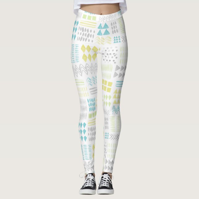 Abstraktes Muster Leggings (Vorderseite)