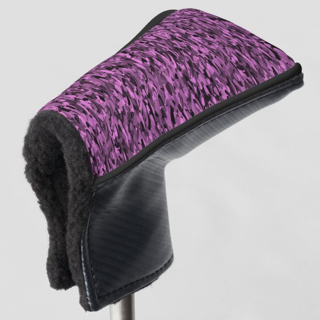 Abstraktes Muster Lila Golf Headcover (3/4 Vorderseite)